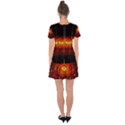 Space Galaxy Black Sun Drop Hem Mini Chiffon Dress View2