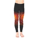 Space Galaxy Black Sun Kids  Legging View1