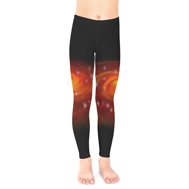 Space Galaxy Black Sun Kids  Legging