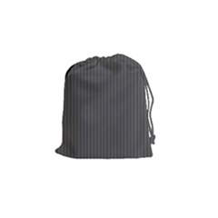 Space Line Grey Black Drawstring Pouches (small)  by Mariart