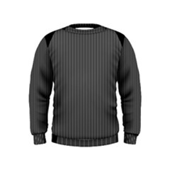 Space Line Grey Black Kids  Sweatshirt by Mariart