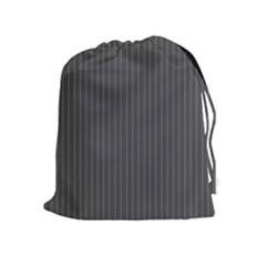 Space Line Grey Black Drawstring Pouches (extra Large)