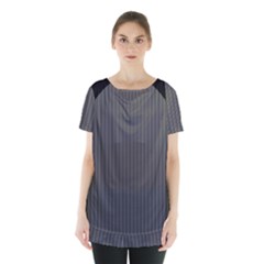 Space Line Grey Black Skirt Hem Sports Top