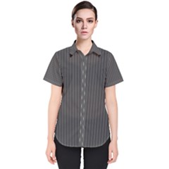 Space Line Grey Black Women s Short Sleeve Shirt