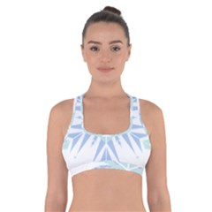 Snowflakes Star Blue Triangle Cross Back Sports Bra by Mariart