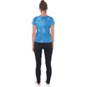 Snowflakes Cool Blue Star Short Sleeve Sports Top  View2