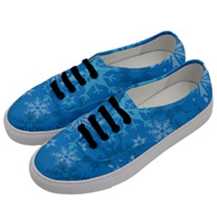 Snowflakes Cool Blue Star Men s Classic Low Top Sneakers by Mariart