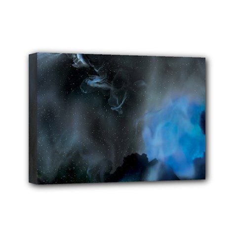 Space Star Blue Sky Mini Canvas 7  X 5  by Mariart