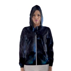 Space Star Blue Sky Hooded Wind Breaker (women) by Mariart