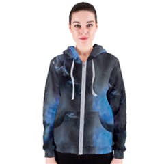 Space Star Blue Sky Women s Zipper Hoodie