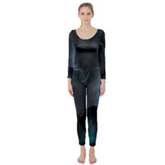 Space Star Blue Sky Long Sleeve Catsuit by Mariart