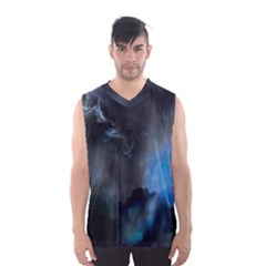 Space Star Blue Sky Men s Basketball Tank Top by Mariart