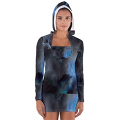 Space Star Blue Sky Long Sleeve Hooded T-shirt