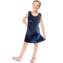 Space Star Blue Sky Kids  Tunic Dress by Mariart