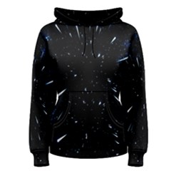 Space Warp Speed Hyperspace Through Starfield Nebula Space Star Line Light Hole Women s Pullover Hoodie by Mariart