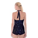 Space Warp Speed Hyperspace Through Starfield Nebula Space Star Line Light Hole Boyleg Halter Swimsuit  View2