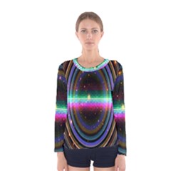 Spectrum Space Line Rainbow Hole Women s Long Sleeve Tee