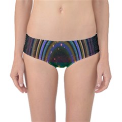 Spectrum Space Line Rainbow Hole Classic Bikini Bottoms by Mariart