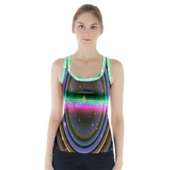 Spectrum Space Line Rainbow Hole Racer Back Sports Top