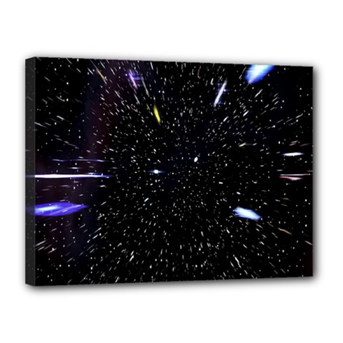 Space Warp Speed Hyperspace Through Starfield Nebula Space Star Hole Galaxy Canvas 16  X 12 