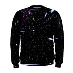 Space Warp Speed Hyperspace Through Starfield Nebula Space Star Hole Galaxy Men s Sweatshirt by Mariart