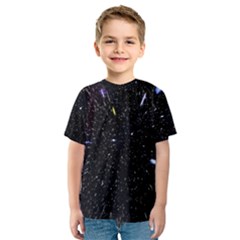 Space Warp Speed Hyperspace Through Starfield Nebula Space Star Hole Galaxy Kids  Sport Mesh Tee