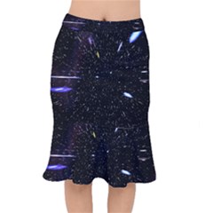 Space Warp Speed Hyperspace Through Starfield Nebula Space Star Hole Galaxy Mermaid Skirt by Mariart