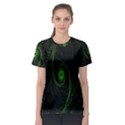 Space Green Hypnotizing Tunnel Animation Hole Polka Green Women s Sport Mesh Tee View1