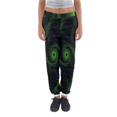 Space Green Hypnotizing Tunnel Animation Hole Polka Green Women s Jogger Sweatpants by Mariart