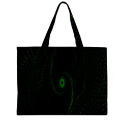 Space Green Hypnotizing Tunnel Animation Hole Polka Green Zipper Mini Tote Bag