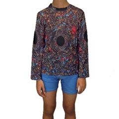 Space Star Light Black Hole Kids  Long Sleeve Swimwear