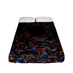 Space Star Light Black Hole Fitted Sheet (full/ Double Size)