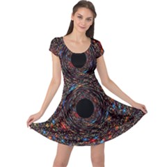 Space Star Light Black Hole Cap Sleeve Dress by Mariart