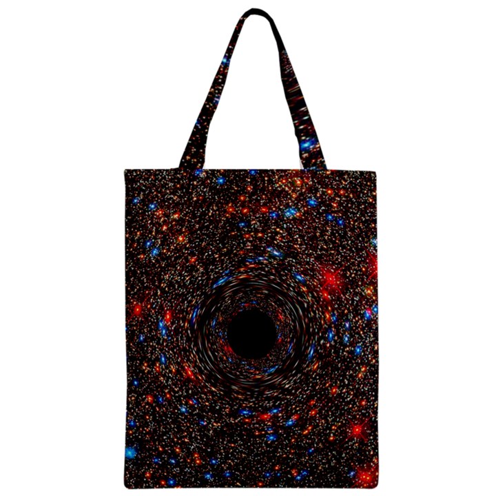 Space Star Light Black Hole Zipper Classic Tote Bag