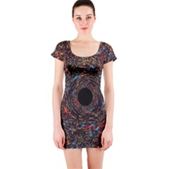 Space Star Light Black Hole Short Sleeve Bodycon Dress by Mariart