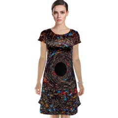 Space Star Light Black Hole Cap Sleeve Nightdress