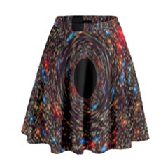 Space Star Light Black Hole High Waist Skirt