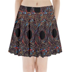 Space Star Light Black Hole Pleated Mini Skirt