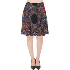 Space Star Light Black Hole Velvet High Waist Skirt