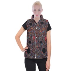 Space Star Light Black Hole Women s Button Up Puffer Vest by Mariart