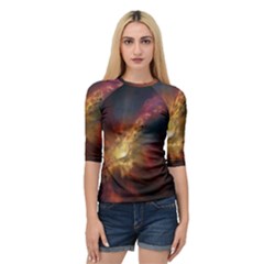 Sun Light Galaxy Quarter Sleeve Raglan Tee