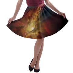 Sun Light Galaxy A-line Skater Skirt by Mariart