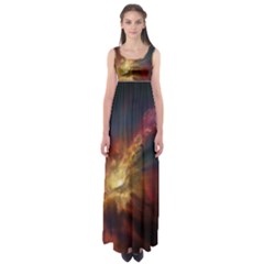 Sun Light Galaxy Empire Waist Maxi Dress