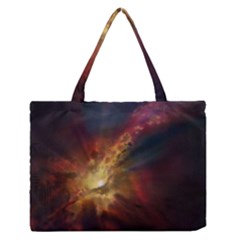 Sun Light Galaxy Zipper Medium Tote Bag by Mariart