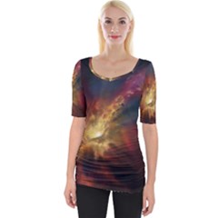 Sun Light Galaxy Wide Neckline Tee