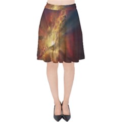 Sun Light Galaxy Velvet High Waist Skirt by Mariart