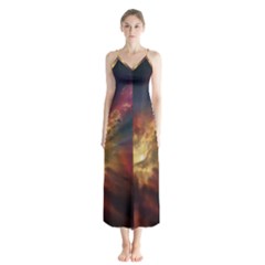 Sun Light Galaxy Button Up Chiffon Maxi Dress by Mariart