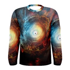 Supermassive Black Hole Galaxy Is Hidden Behind Worldwide Network Men s Long Sleeve Tee by Mariart