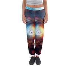 Supermassive Black Hole Galaxy Is Hidden Behind Worldwide Network Women s Jogger Sweatpants by Mariart