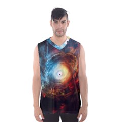 Supermassive Black Hole Galaxy Is Hidden Behind Worldwide Network Men s Basketball Tank Top by Mariart